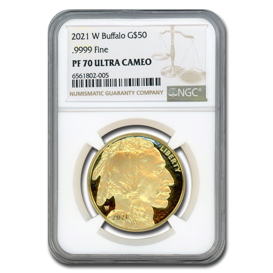 2021-W 1 oz Proof Gold Buffalo